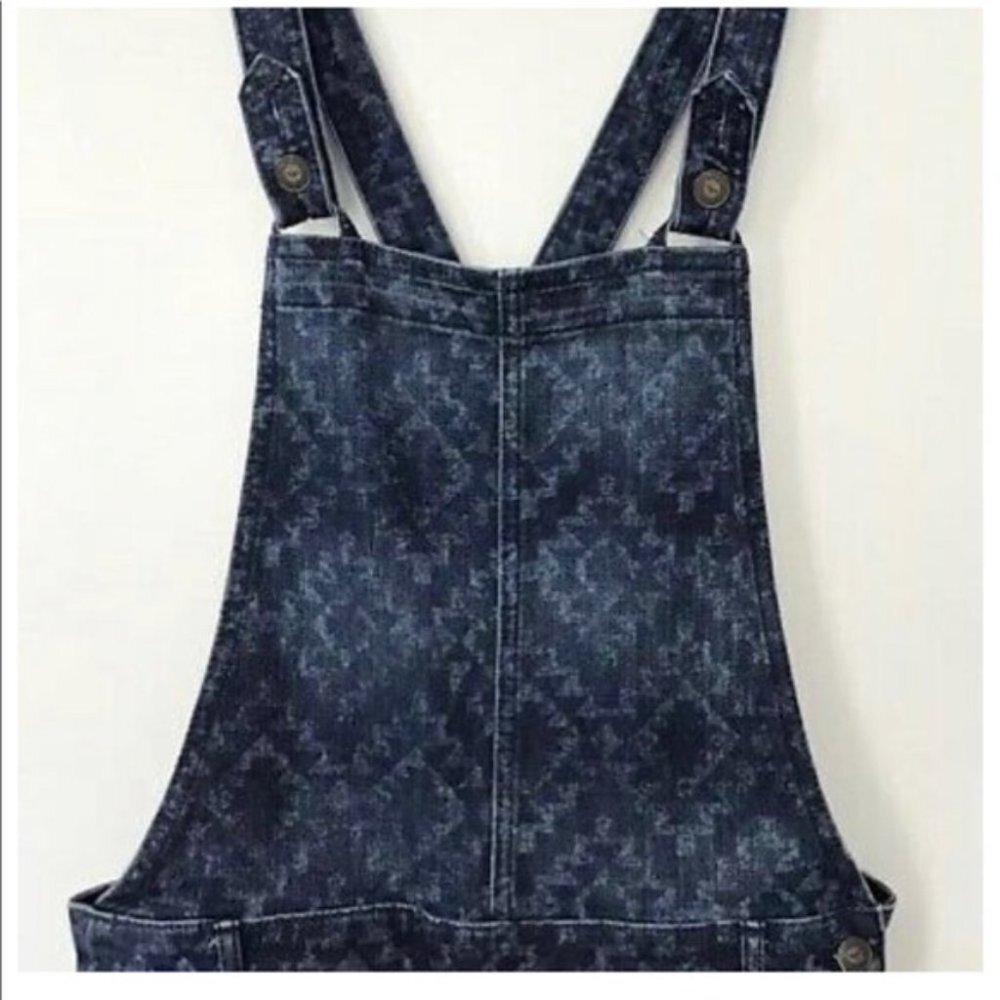 Hollister Tribal Print Jeans Jumpsuit Denim Bib Overall Sz XS - Picture 3 of 14